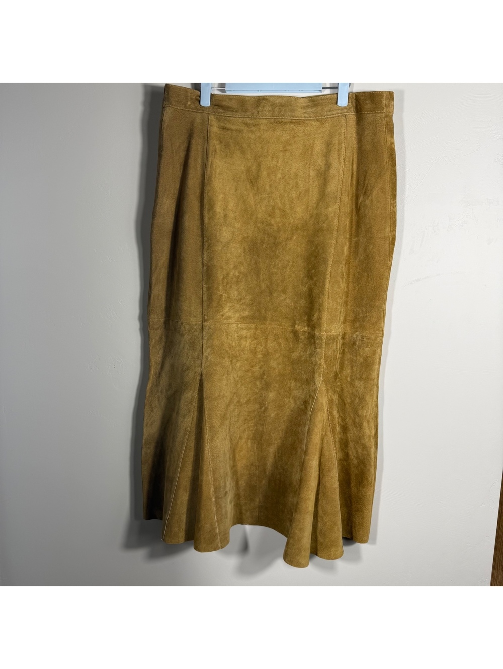 Vintage J.G. Hook Boho Western Suede Midi Skirt | 16W